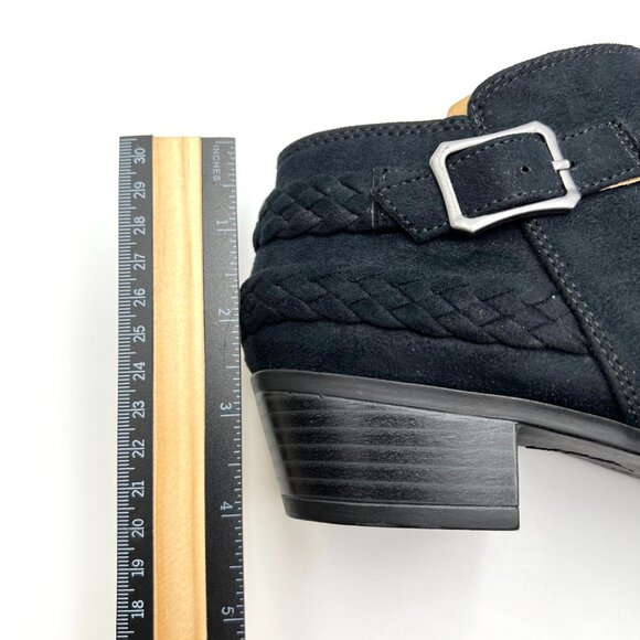 7.5‎ WIDE WIDTH Lifestride Adriana Black Microsuede Ankle Boots Booties Shoes - Picture 14 of 14